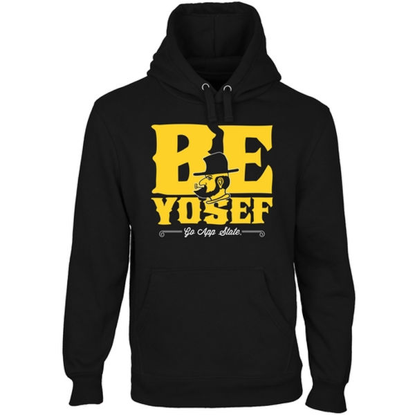 Men NCAA Appalachian State Mountaineers Be Yosef Pullover Hoodie Black->more ncaa teams->NCAA Jersey